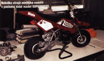 Nabídku strojů minibike rozšířil v poslední době model Supermoto.